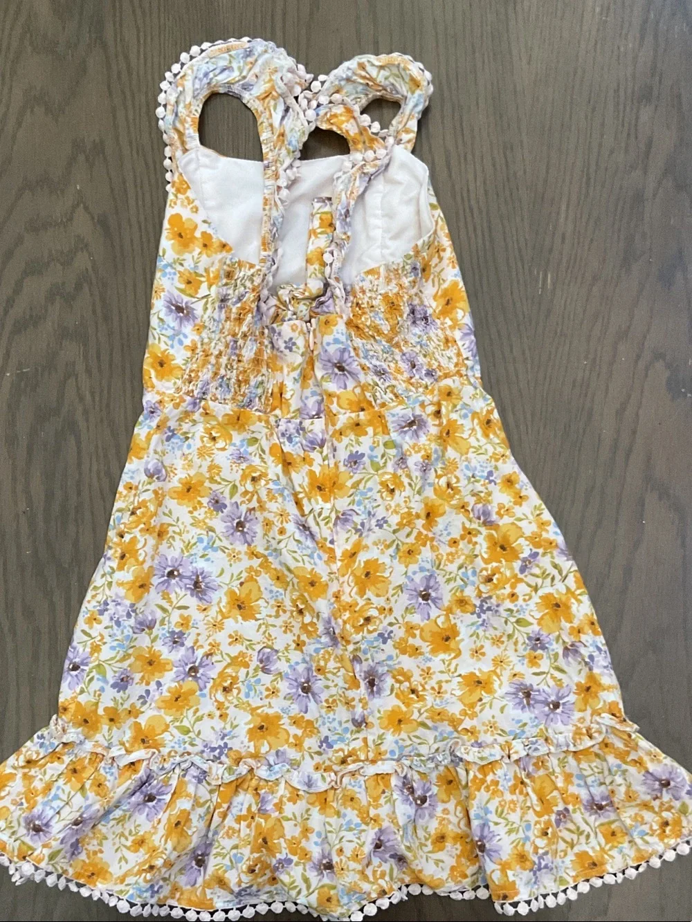Forever 21 Yellow and Purple Floral Girls' Casual Dress